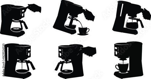 Brewing coffee step-by-step with a modern machine