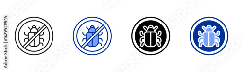 Antivirus icon sheet multiple style collection