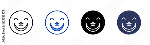 Smiling icon sheet multiple style collection