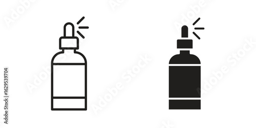 Spray icon. simple, flat, black, outline.