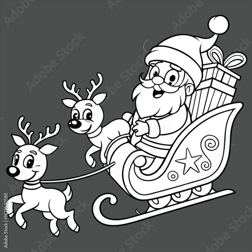 Winter Christmas composition in paper cut style .Merry Christmas text Calligraphic Lettering Vector illustration.  Merry Christmas card. Winter holiday theme. Happy New Year. Christmas cartoon. 