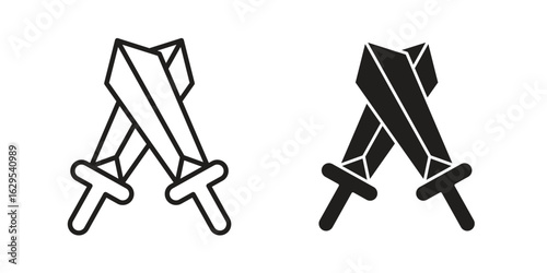 Role playing game icon. simple, flat, black, outline.