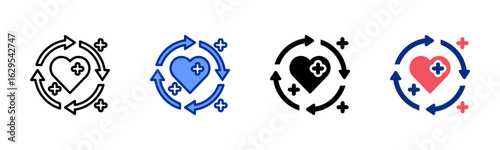 Regeneration icon sheet multiple style collection