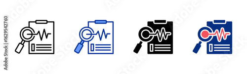 Diagnostics icon sheet multiple style collection