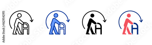 Rehabilitation icon sheet multiple style collection