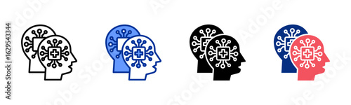 Digitaltwins icon sheet multiple style collection