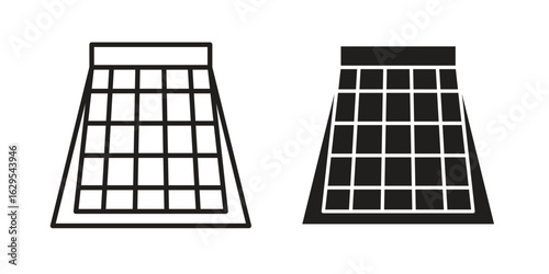 Kilt icon. simple, flat, black, outline.