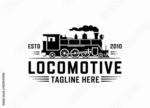 This logo features a classic steam locomotive illustration, capturing the spirit of travel, adventure, and history with a bold vintage style.