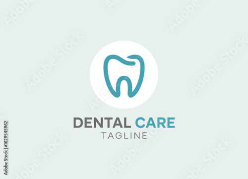 This logo illustrates a stylized tooth icon, representing dental care with a comforting and professional design, ideal for businesses in oral health services.