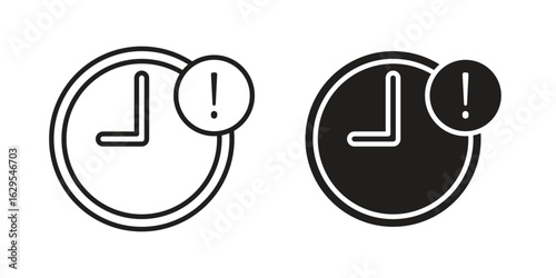 Delay icon. simple, flat, black, outline.