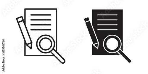 Defining icon. simple, flat, black, outline.