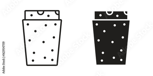 Cork icon. simple, flat, black, outline.