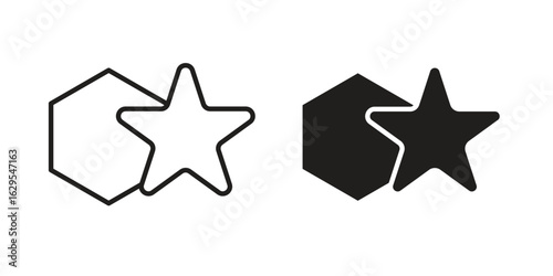 Cookie cutter icon. simple, flat, black, outline.