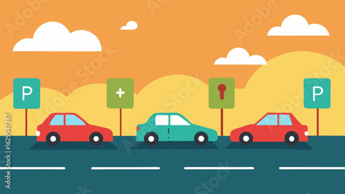 daytime parking cars marking