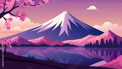 serene landscape morning scene