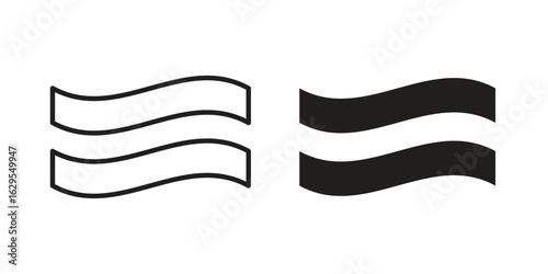 Approximately equal icon. simple, flat, black, outline.