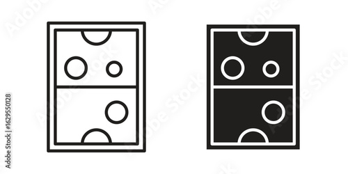 Air hockey icon. simple, flat, black, outline.