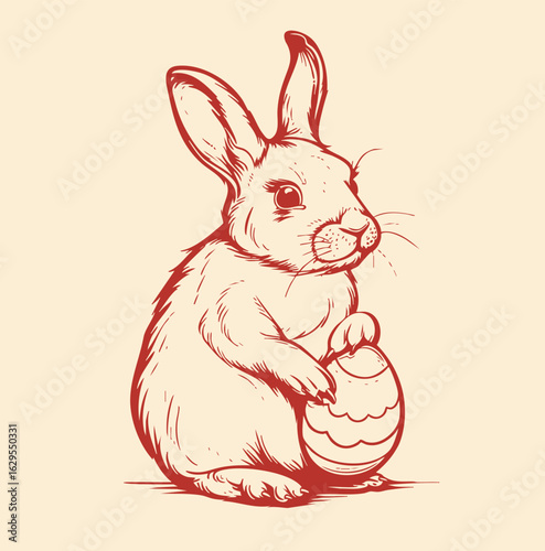 Greeting card with Happy Easter lettering.