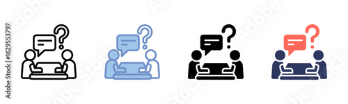 Consultation icon sheet multiple style collection