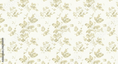 優美な淡色花柄 繊細な線で描く 上品なテキスタイル. AI Generated