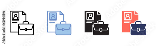 Portfolio  icon sheet multiple style collection