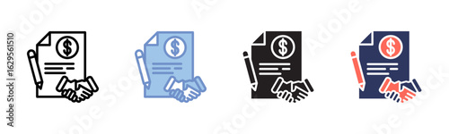 Sponsorship icon sheet multiple style collection