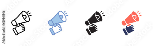 Advocacy icon sheet multiple style collection