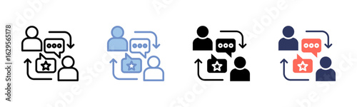 Feedback Loop icon sheet multiple style collection