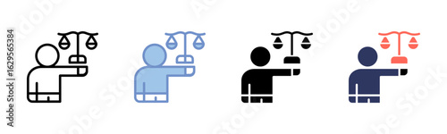 Ethical Leadership icon sheet multiple style collection