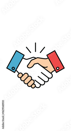 Illustrating mutual agreement and cooperation through a firm handshake showing unity and partnership and building strong bonds
