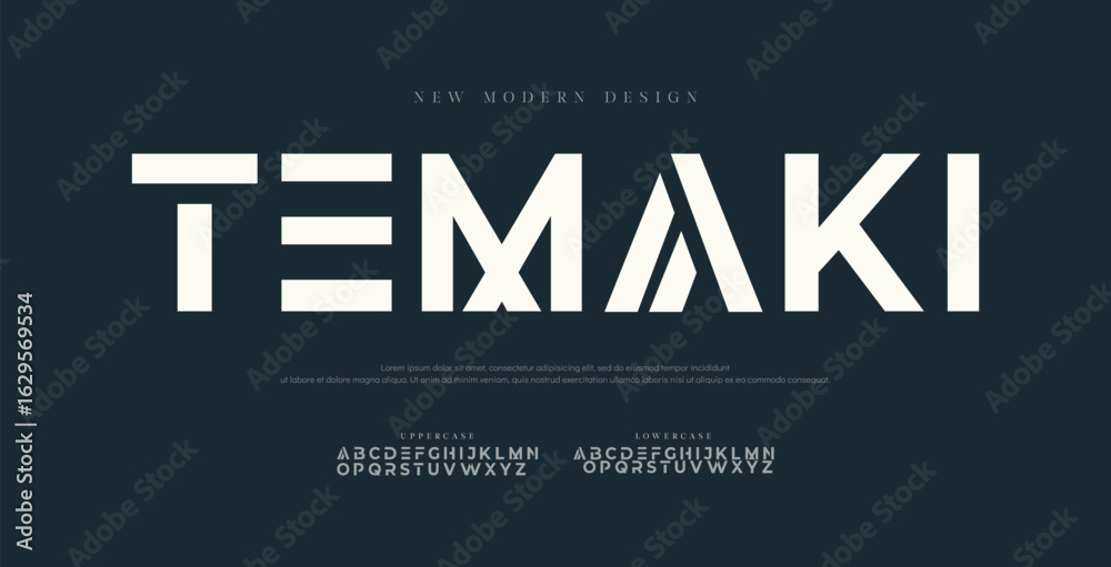 Obraz premium Temaki modern stylish capital alphabet letter logo design