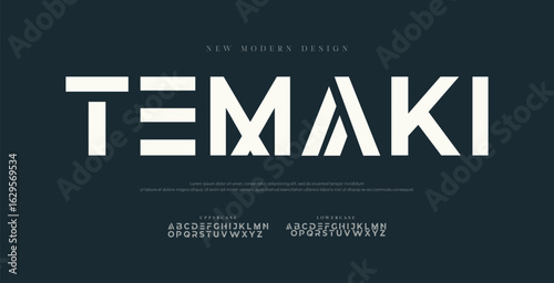 Temaki modern stylish capital alphabet letter logo design