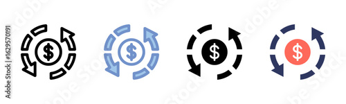 Operational icon sheet multiple style collection