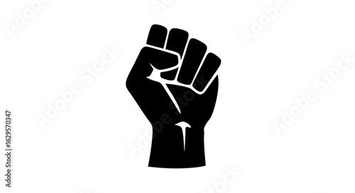 Empowered fist silhouette embodying resistance, solidarity, and the pursuit of social change and justice across various global movements