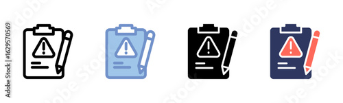 Incident Report icon sheet multiple style collection