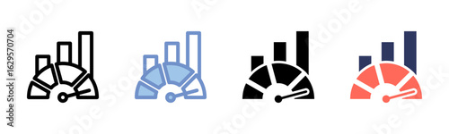 Performance Metrics icon sheet multiple style collection