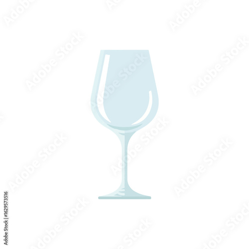 Elegant Wine Glass Illustration on White Background