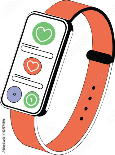 wearable health tracker with fitness stats and sleep monitor around it"