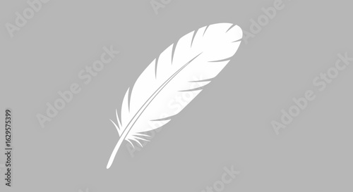 Ethereal feather illustration showcases weightless grace against subtle background enhancing a sense of lightness and tranquility ideal for