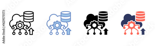 Edge Computing icon sheet multiple style collection