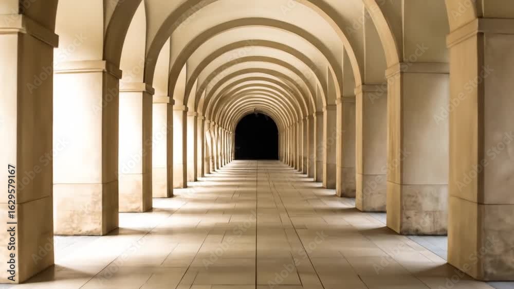 Elegant Archway Corridor, Light and Shadow Play Elegant Archway Corridor, Light and Shadow Play