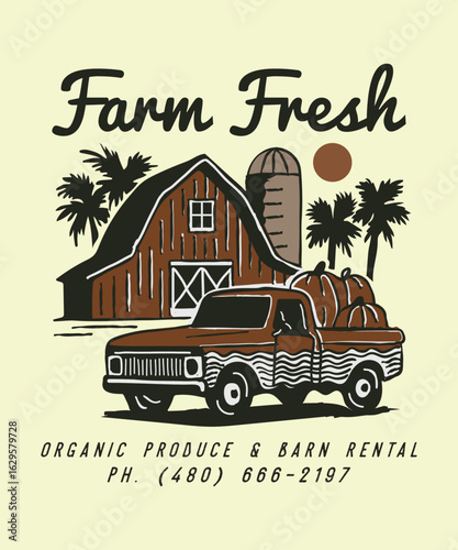 farm-fresh vintage t T-shirt Design