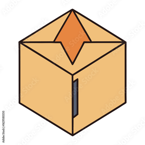A sleek 3D arrow box design with sharp edges and depth, creating a dynamic, modern look that guides the eye forward, perfect for logos, icons, or directional graphics.

