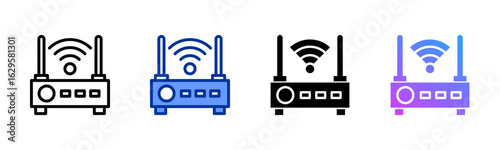 Modem icon sheet multiple style collection
