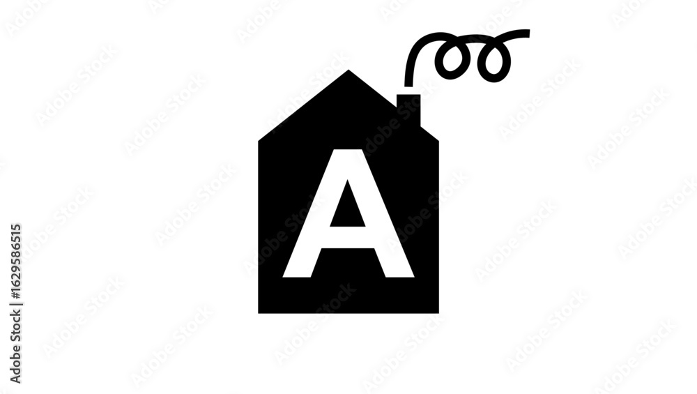 Obraz premium agency symbol, black isolated silhouette
