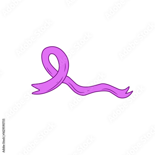 purple awareness ribbon