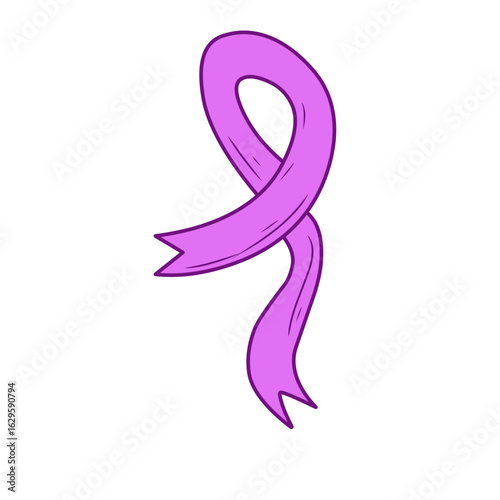 purple awareness ribbon