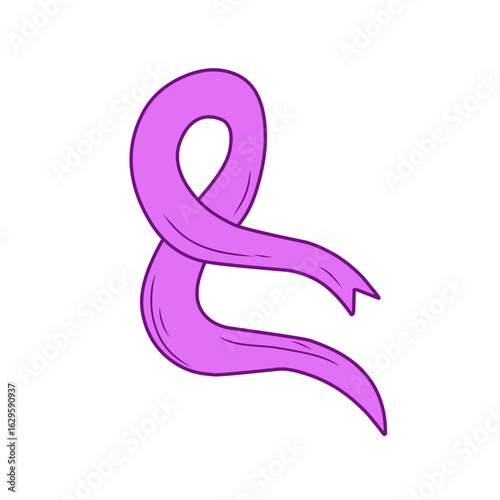 purple awareness ribbon