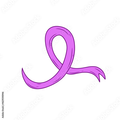 purple awareness ribbon