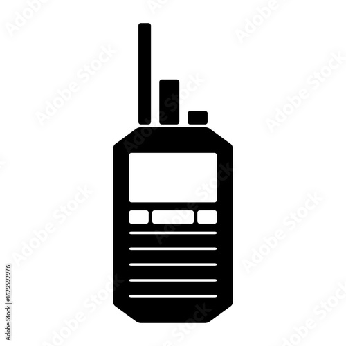 無線機・トランシーバー　アイコン・シルエット　ベクター／透過PNG／JPEG白背景